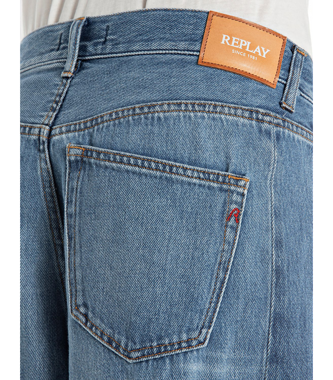 バギーフィットNARJA コットンリヨセルブルーデニム 詳細画像 ブルー 8